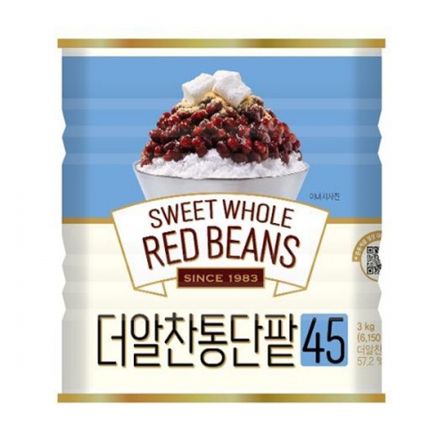 [빙수기획전] 대두 더알찬 통단팥45 3kg (캔)